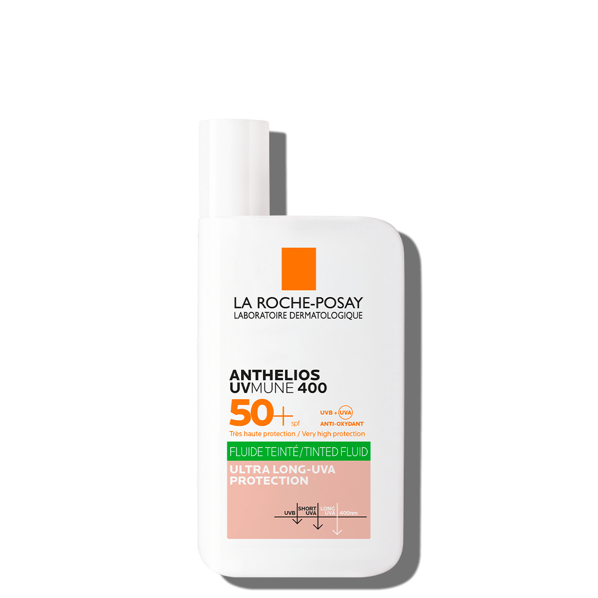 lrp anthelios uvmune 400 fluide oil tinted 50ml tube front