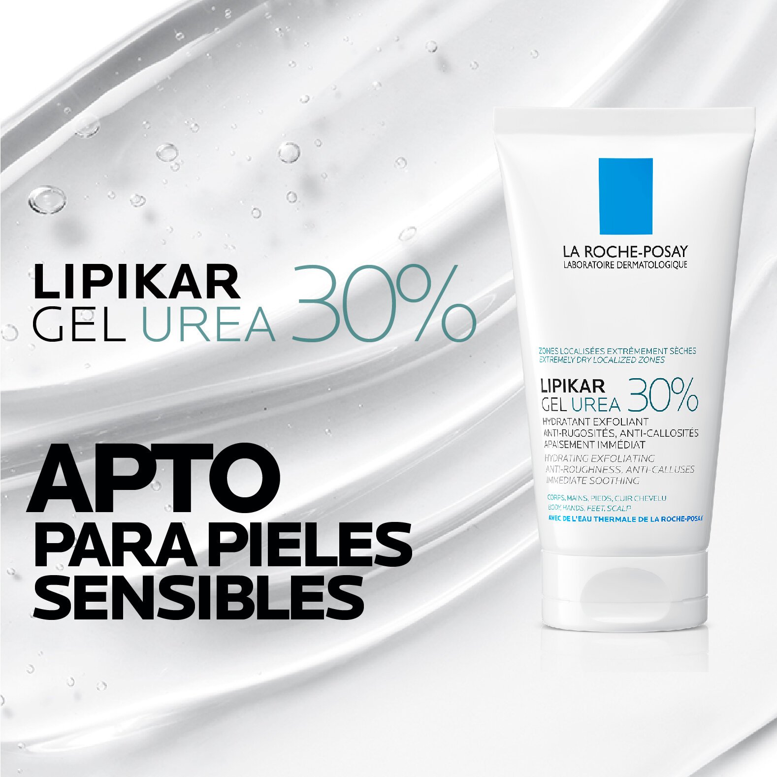 LIPIKAR Gel Urea 30% | Apto para piel sensible
